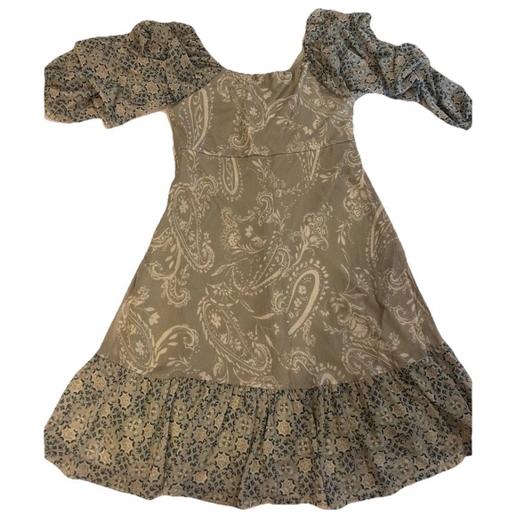 Cato Dresses & Skirts - Women's Ruffle Dress XS Green Boho Fairy‎ Y2K Cottage Core Baby doll Mixed Print